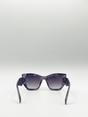 Purple Square Cat-Eye Sunglasses in Purple Multi, Image 4 of 6