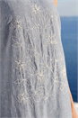 Denim Embroidered Swing Mini Dress , Image 4 of 4