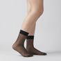Black 10 Pack Ladies Ankle High Pop Socks 15 Denier Lightweight Sheer Socks, Image 3 of 3