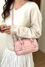 Pink Barrel Satchel handbag With Shoulder Strap, Image 1 of 2