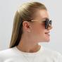 Brown Round Dark Havana Brown Gradient Sunglasses, Image 2 of 4