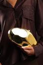 Gold Nude Sculpted Evening Clutch Bag, Image 2 of 6