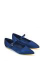 Navy XY LONDON Navy 'Aimee' Flat Mary Jane Ballerina Pumps, Image 5 of 5