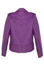 Purple Womens Leather Biker Jacket - Mansfield, Image 3 of 4