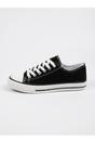 Black Pearl Canvas Lace Up Low Trainers, Image 1 of 5