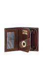 Brown Real Leather Purse with Turnlock & Zip Pocket, Image 2 of 3