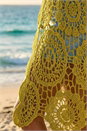 Olive Crochet Longline Knit Cardigan, Image 4 of 4