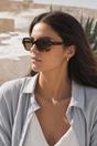 Tortoishell Bold Square Sunglasses In Tortoiseshell, Image 2 of 5