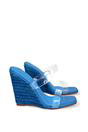 Blue 'Shea' Perspex Strappy Espadrilles Wedge Heel Sandals, Image 1 of 5