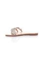 Rose Gold Flat Diamante Sandals Flip Flops Sliders, Image 3 of 4