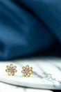 White Stainless Steel Daisy Enamel Stud, Image 2 of 3
