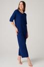 Navy British Boxers Navy "Navy Peony" Bamboo Lace Pyjama Set, Image 2 of 6