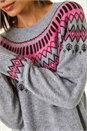 Grey Fairisle Knitted Jumper Dress, Image 5 of 5