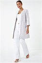 Ivory  Lace Longline Formal Jacket, Image 2 of 6