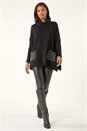 Black Sparkle Pocket Poncho Jumper, Image 2 of 5