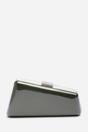 Green Lark Asymmetric Metallic Clutch Bag, Image 3 of 7