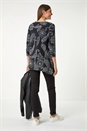Blue Paisley Print Stretch Tunic, Image 3 of 5