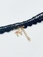 Black SVNX Black Lace Choker With Reindeer Charm, Image 1 of 3
