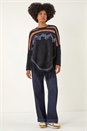 Black Jacquard Tassel Knit Jumper, Image 3 of 5