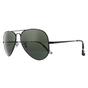 Black Ray-Ban Black Aviator Black Green Sunglasses, Image 2 of 6