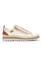 White Womens Laces Zipper Trainers -W3W-6979C1, Image 1 of 8