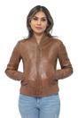 Tan MA-1 Leather Bomber Jacket-Abbotsford, Image 1 of 5
