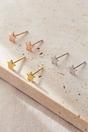 Gold Mia Gioielli Gold Sterling Silver Hammered Star Studs, Image 1 of 2