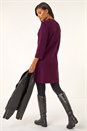 Purple Patch Pocket Knit Dress, Image 3 of 5