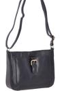 Navy Vegetable Tanned Small Real Leather Shoulder Bag, Image 3 of 4