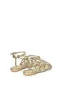 Gold XY LONDON Gold Flat Gladiator Strappy Sandals With Open Toe, Image 4 of 6