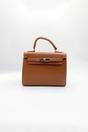 Brown Top Handle Satchel Tote Bag, Image 2 of 5