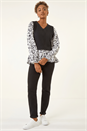 Black Floral Mock Shirt Jumper, Image 2 of 5
