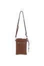 Tan Real Leather Crossbody Smart Phone Bag, Image 2 of 5