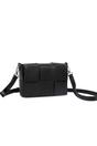 Black Cross Body Weave Bag, Image 1 of 2