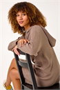 Beige Hooded Knit Dress, Image 1 of 5