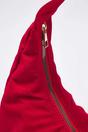 Red WOVCOR Red Oversized Padded Hobo Shoulder Bag, Image 3 of 3