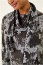 Grey Printed Scarf Tunic Stretch Top, Image 6 of 6