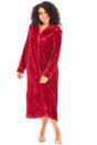 Burgundy Full Length Zip Housecoat With Inseam Pockets, Image 1 of 5