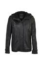 Black Ashwood Leather Black 'Nicola' Real Leather Hooded Jacket Women Coat, Image 2 of 5