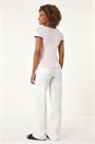 Light Pink Bow Front Stretch Top, Image 3 of 5