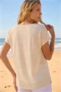 Cream  Floral Print Embellished T-Shirt , Image 2 of 4