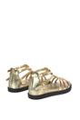 Gold XY LONDON Gold 'Haden' Flatform Gladiator Sandals With Chunky Sole, Image 4 of 6