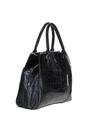 Black Ashwood Leather Black 'Borsa Verniciata' Three Section Shoulder Bag, Image 2 of 4