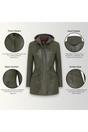 Green Hooded Parka Jacket-Oakengates, Image 3 of 5