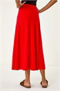 Red A-Line Pull On Stretch Skirt, Image 4 of 5