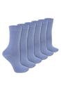 Blue Ladies 6 Pack Bamboo & Merino Wool Blend Socks, Image 1 of 2