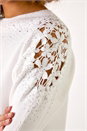 Ivory  Contrast Embellished Knit Jumper, Image 5 of 5