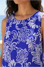 Blue Floral Sequin Vest Top, Image 4 of 4
