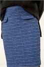 Blue Front Pocket Textured Skirt, Image 5 of 5