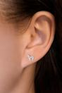 Silver Sterling Silver Zebra Stud Earrings, Image 2 of 3